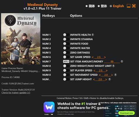medieval dynasty trainer|medieval dynasty cheat table 2022.